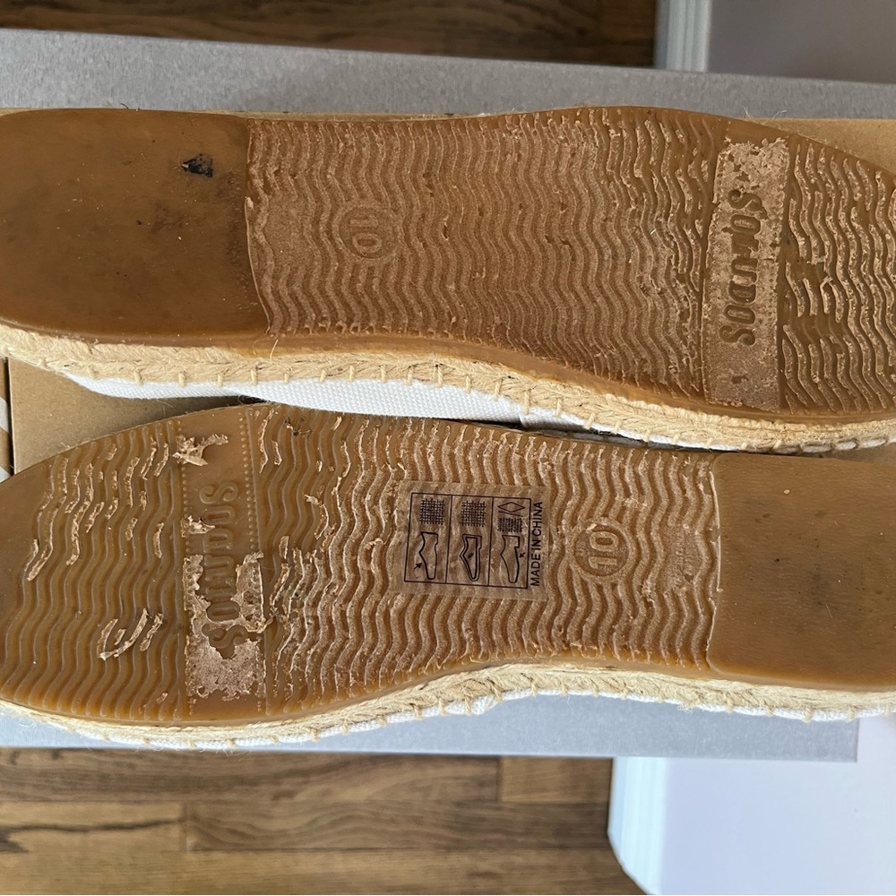 White Soludos Flat Espadrilles- Worn Once! - image 5